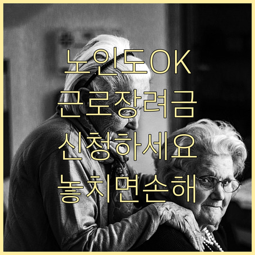 놓치면 손해! 노인 근로장려금 신청 조건과 지급액 상세 정보