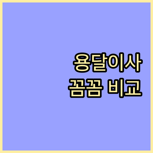 용달이사 트럭, 꼼꼼 비교하고 합리적으로 선택하세요
