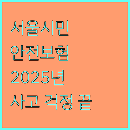 2025년 서울시 시민안전보험: 예상치 못한 사고, 이제 걱정 끝!