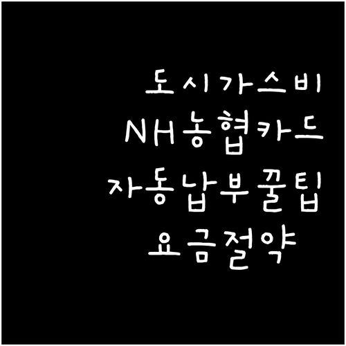 NH농협카드 도시가스 요금 절약 꿀팁: 자동납부 혜택으로 스마트하게!