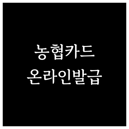 NH농협카드 온라인 발급 총정리: 준비물부터 심사, 수령까지 한 번에
