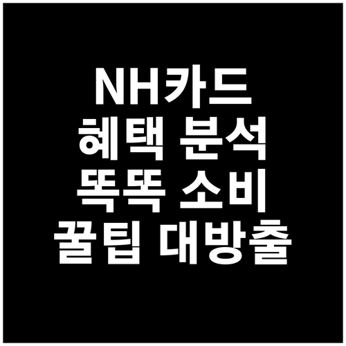 NH스마트 체크카드 혜택 파헤치기: 현명한 소비를 위한 완벽 가이드