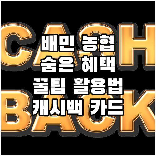 NH농협 배달의민족 캐시백카드: 배민 할인 외 숨은 혜택과 활용법