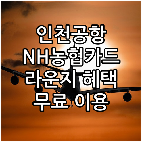 인천공항 라운지: NH농협카드로 누리는 특별한 혜택