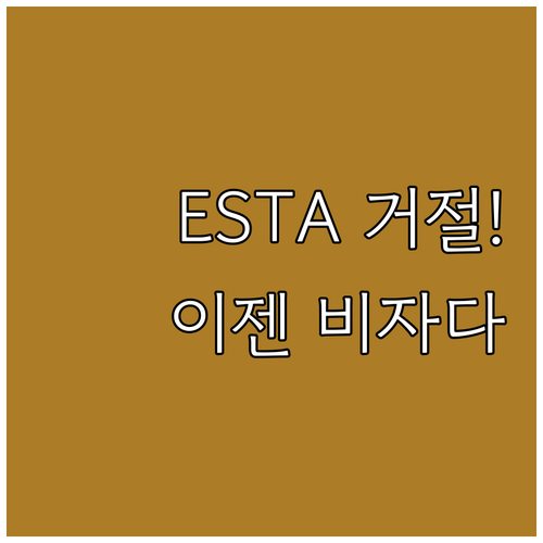 ESTA 거절과 B-1/B-2 비자 신청 절차 총정리