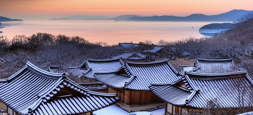 문의문화재단지의 겨울 전경