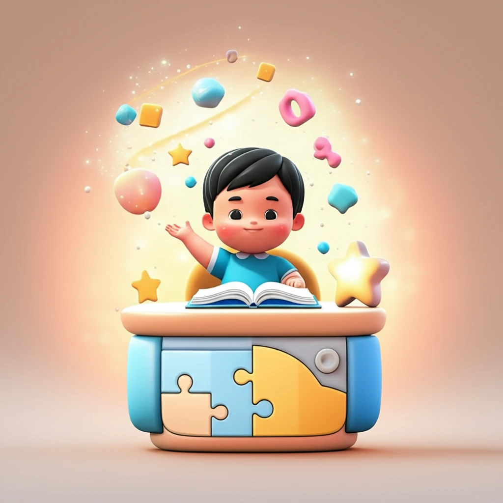 학습하는 아이 이미지