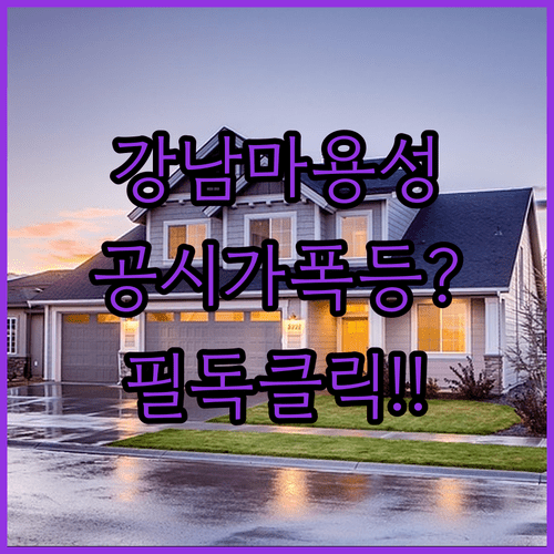 2026년 강남 3구 및 마용성 공동주택 공시가격 예상 변동폭