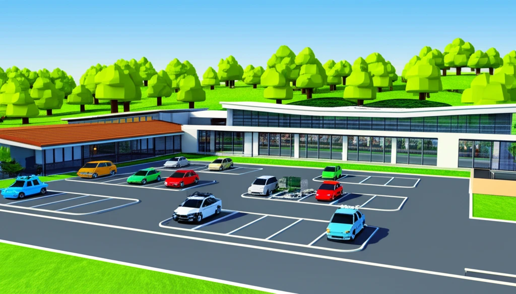 화순역 전경 및 주차장