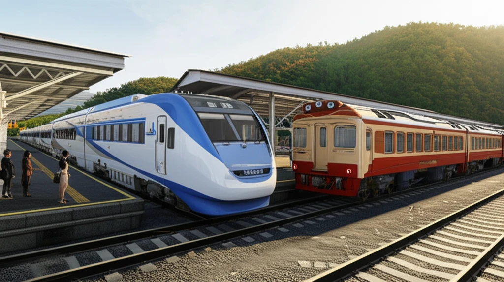 서원주역 열차 승강장 전경