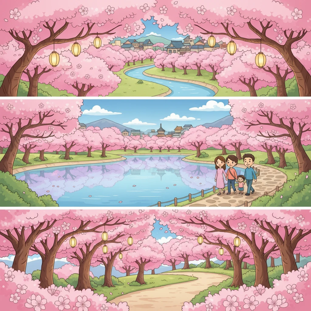 도당산 벚꽃동산 전경