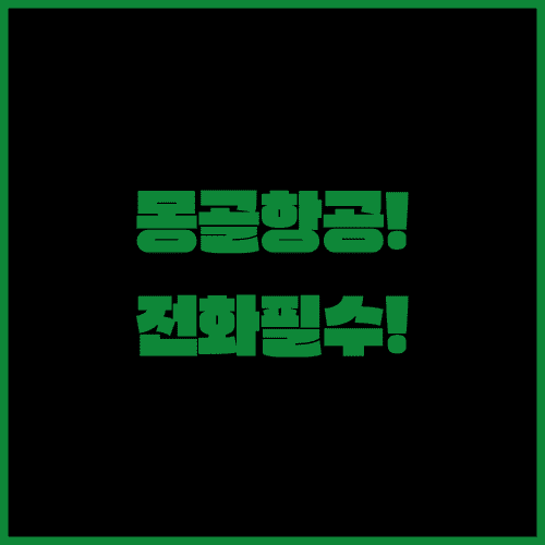 몽골항공 고객센터 전화번호 및 연락처 총정리