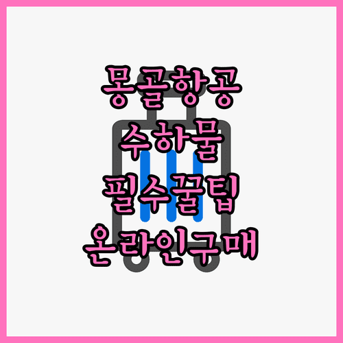 몽골항공 위탁수하물 사전 온라인 구매 혜택