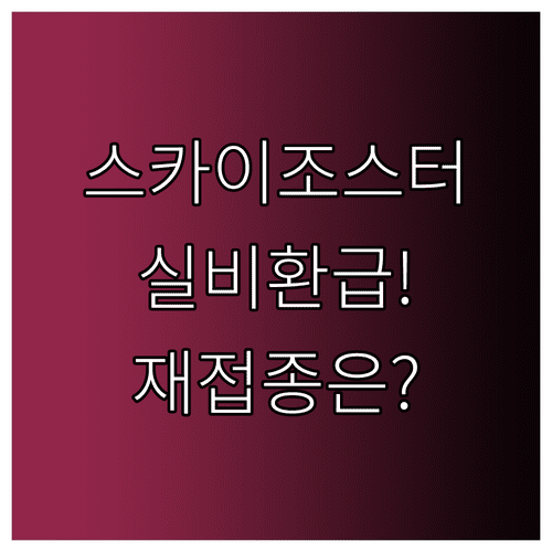 2026 스카이조스터 예방접종 | 평균 가격, 실비 적용, 재접종 시기